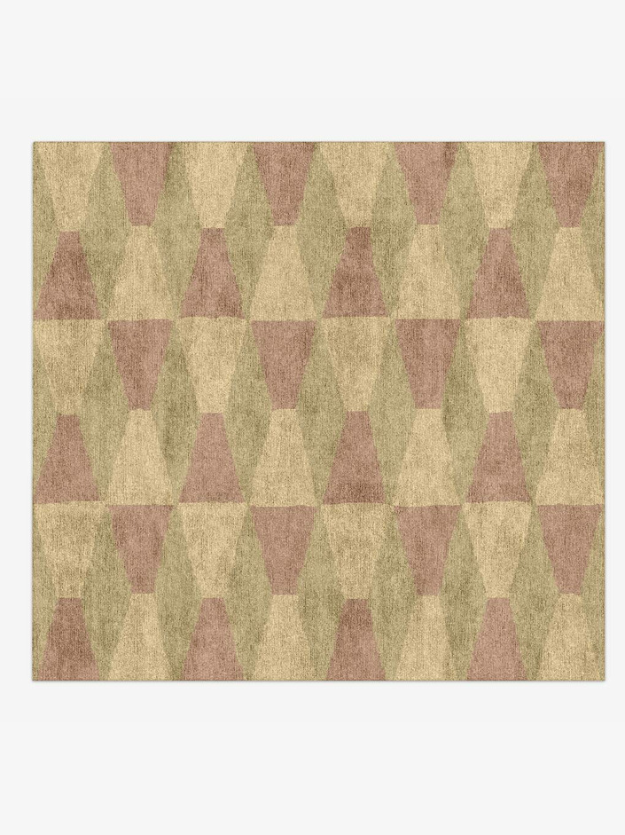 Hades Minimalist Square Hand Knotted Bamboo Silk Custom Rug by Rug Artisan