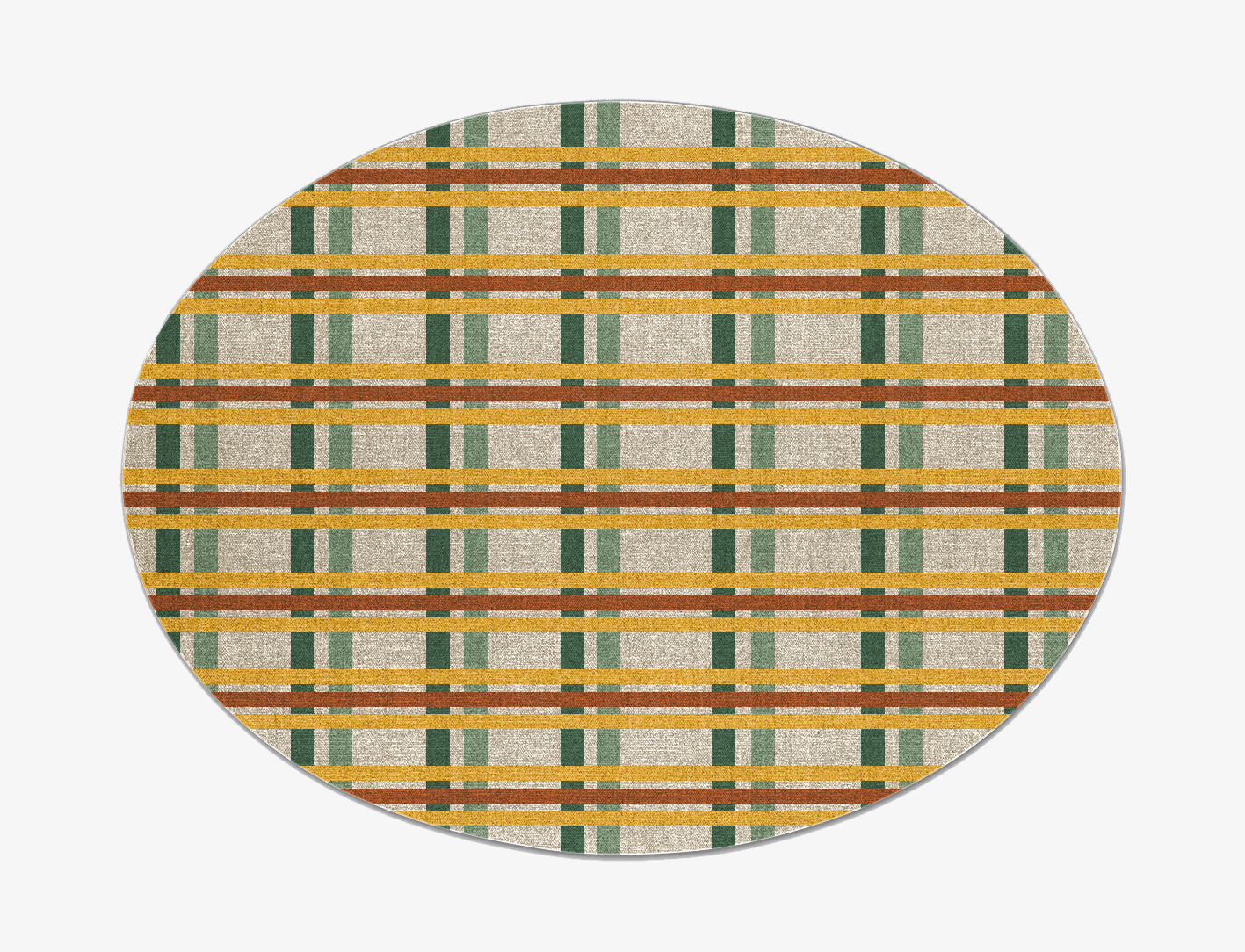 Haiku Geometric Oval Flatweave New Zealand Wool Custom Rug by Rug Artisan