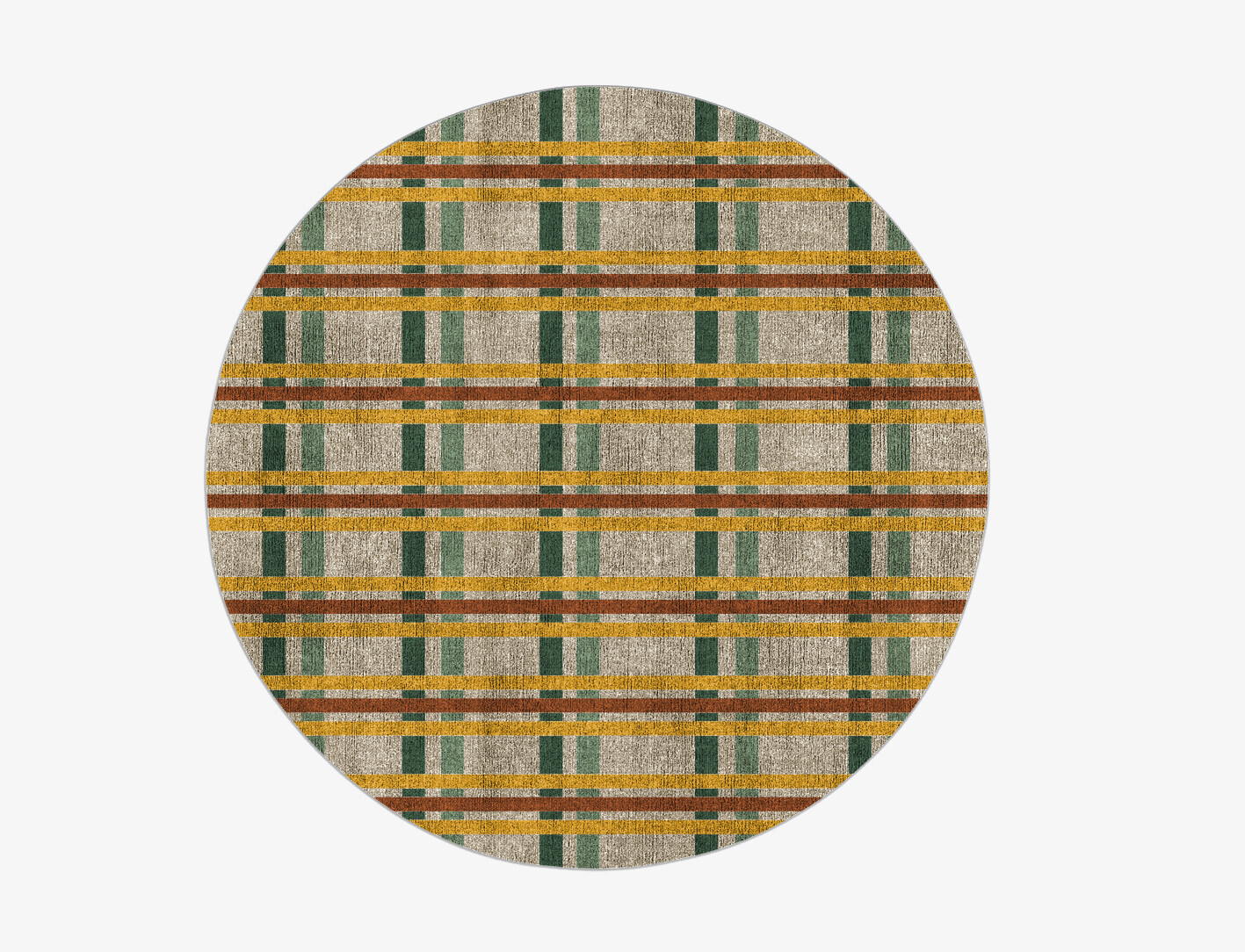 Haiku Geometric Round Flatweave Bamboo Silk Custom Rug by Rug Artisan