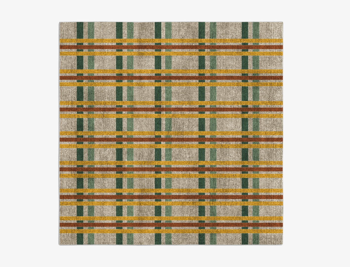 Haiku Geometric Square Flatweave Bamboo Silk Custom Rug by Rug Artisan