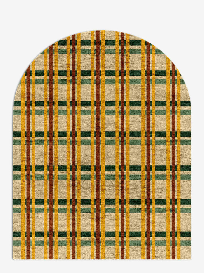 Haiku Geometric Arch Hand Knotted Bamboo Silk Custom Rug by Rug Artisan