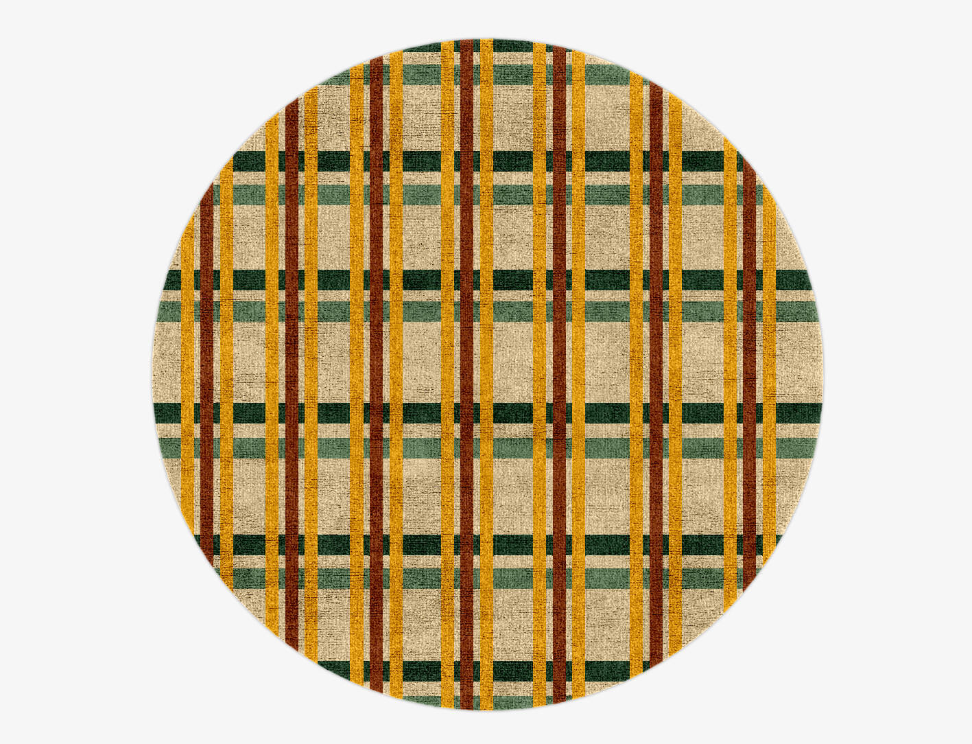 Haiku Geometric Round Hand Knotted Bamboo Silk Custom Rug by Rug Artisan