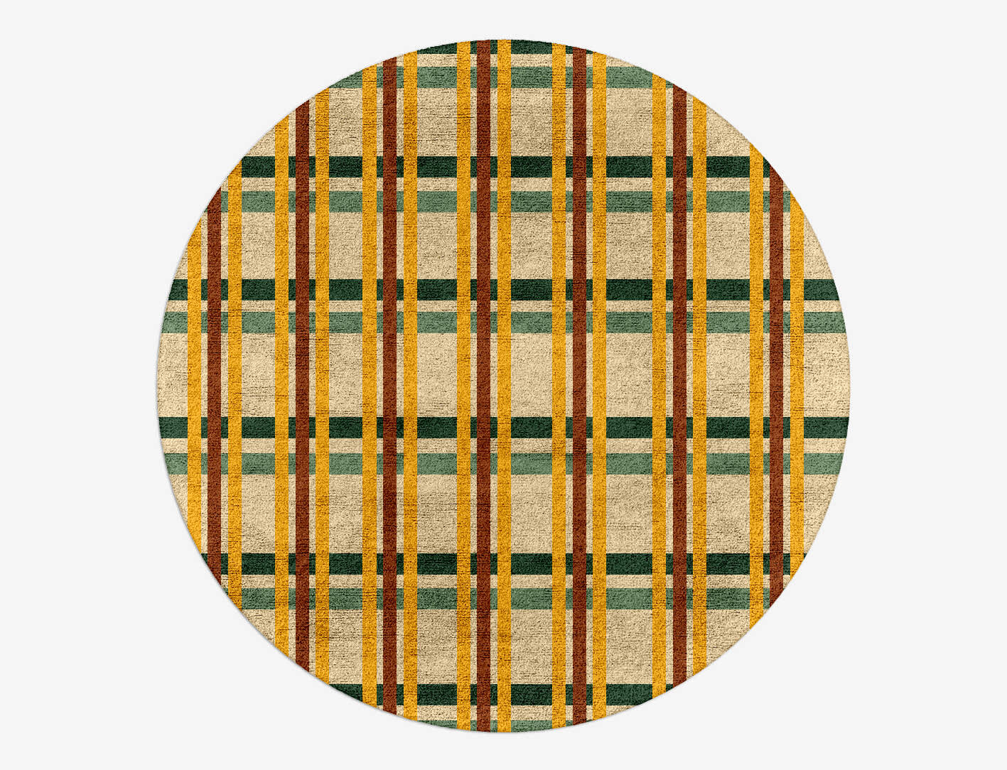 Haiku Geometric Round Hand Tufted Bamboo Silk Custom Rug by Rug Artisan