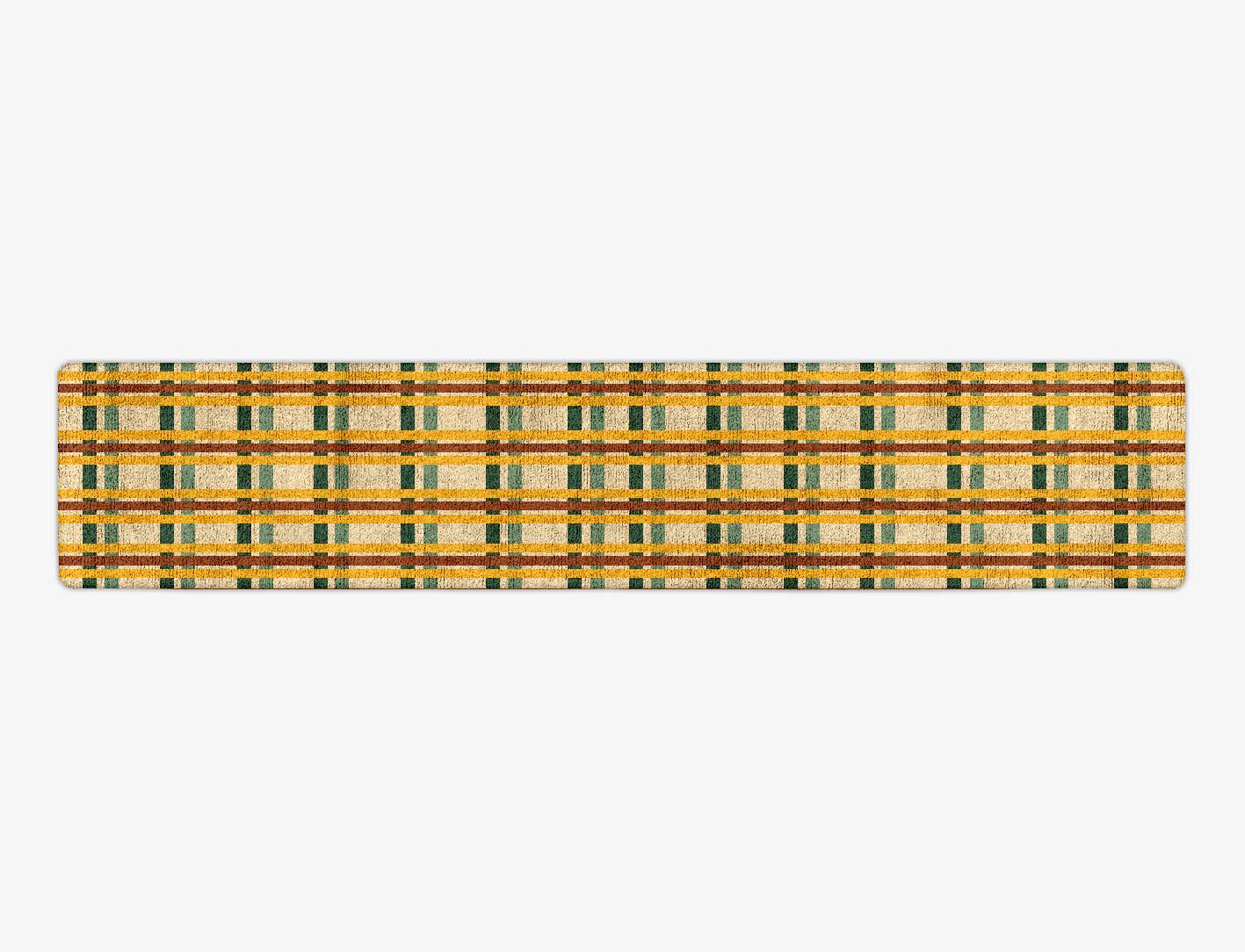 Haiku Geometric Runner Hand Tufted Bamboo Silk Custom Rug by Rug Artisan