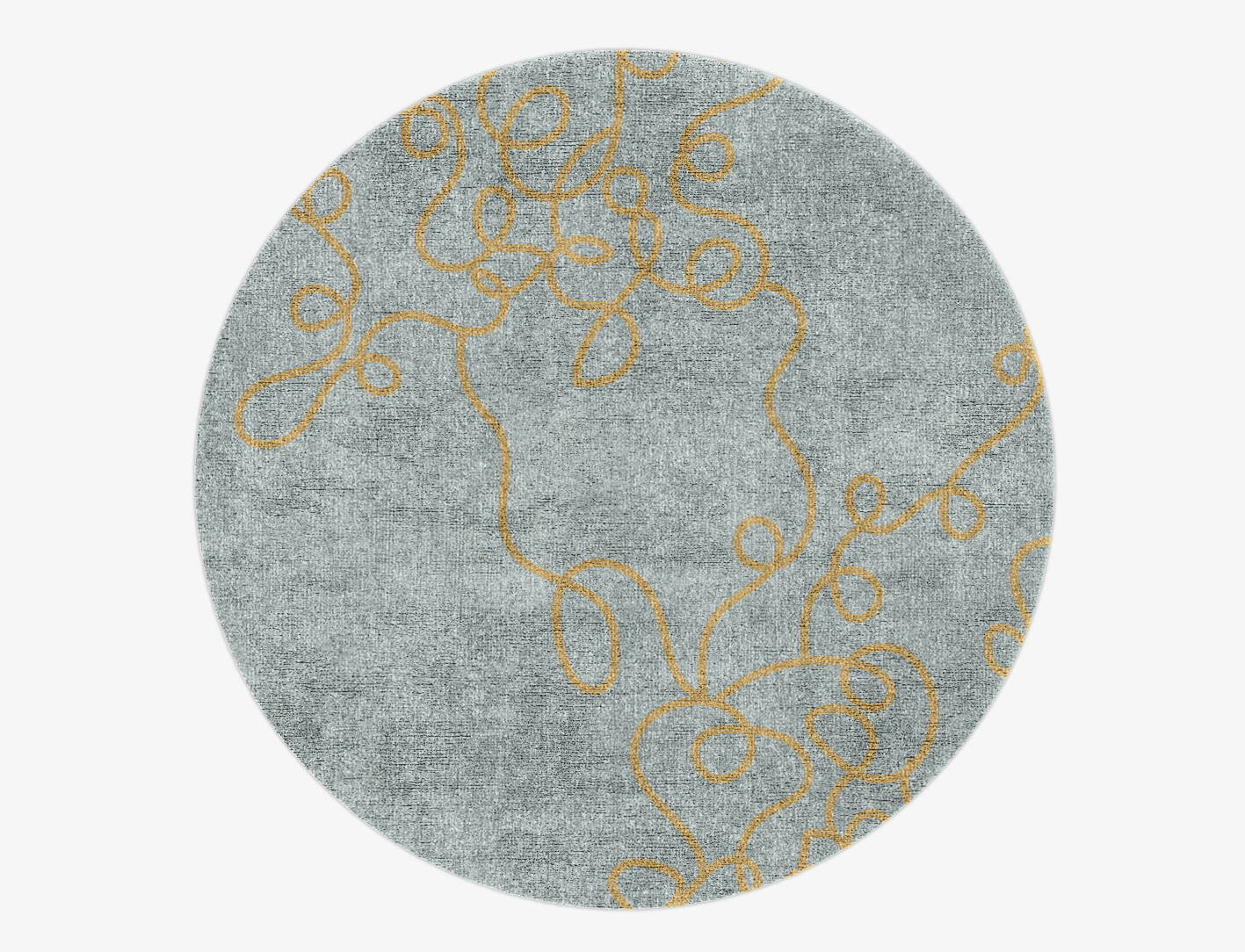 Halcyon  Round Hand Knotted Bamboo Silk Custom Rug by Rug Artisan