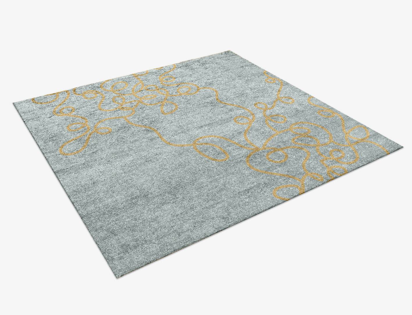Halcyon  Square Hand Knotted Bamboo Silk Custom Rug by Rug Artisan