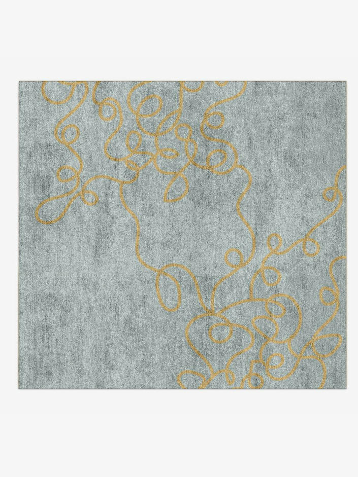 Halcyon  Square Hand Knotted Bamboo Silk Custom Rug by Rug Artisan