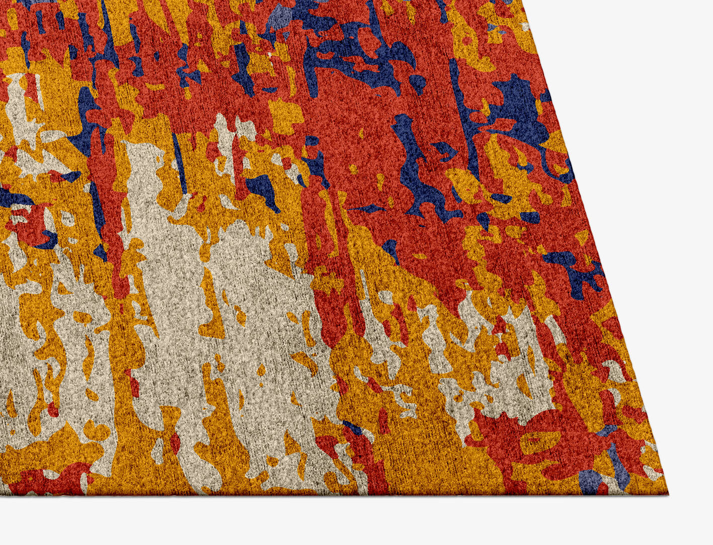Half & Half Surface Art Rectangle Hand Knotted Bamboo Silk Custom Rug by Rug Artisan