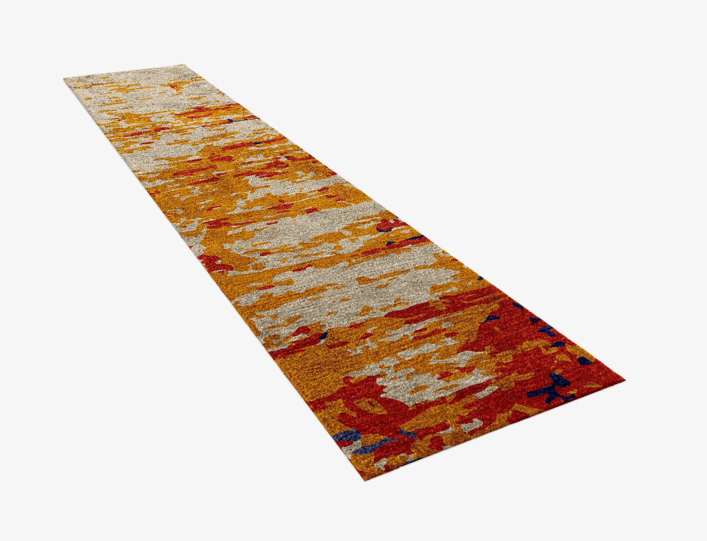 Half & Half Surface Art Runner Hand Knotted Bamboo Silk Custom Rug by Rug Artisan
