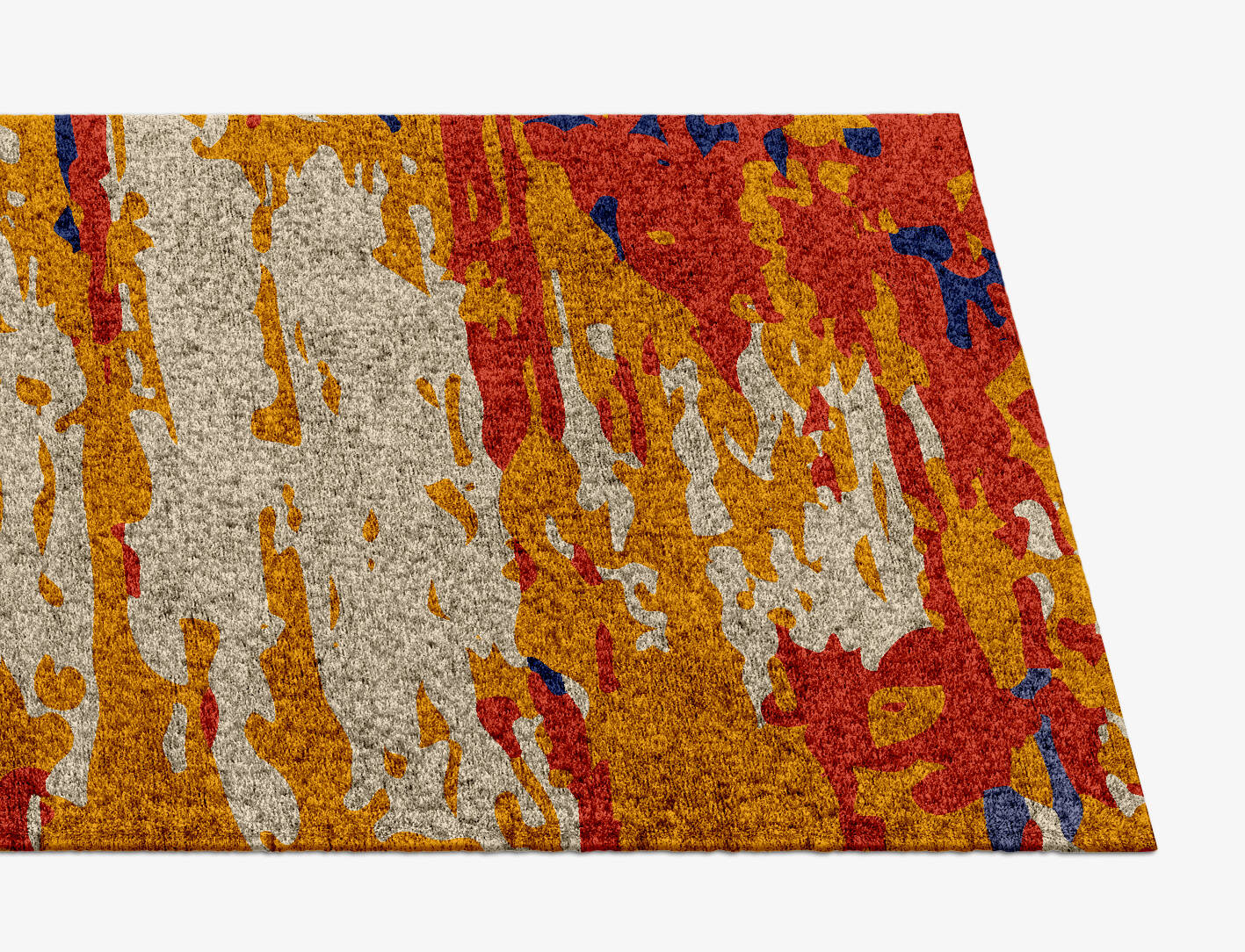 Half & Half Surface Art Runner Hand Knotted Bamboo Silk Custom Rug by Rug Artisan
