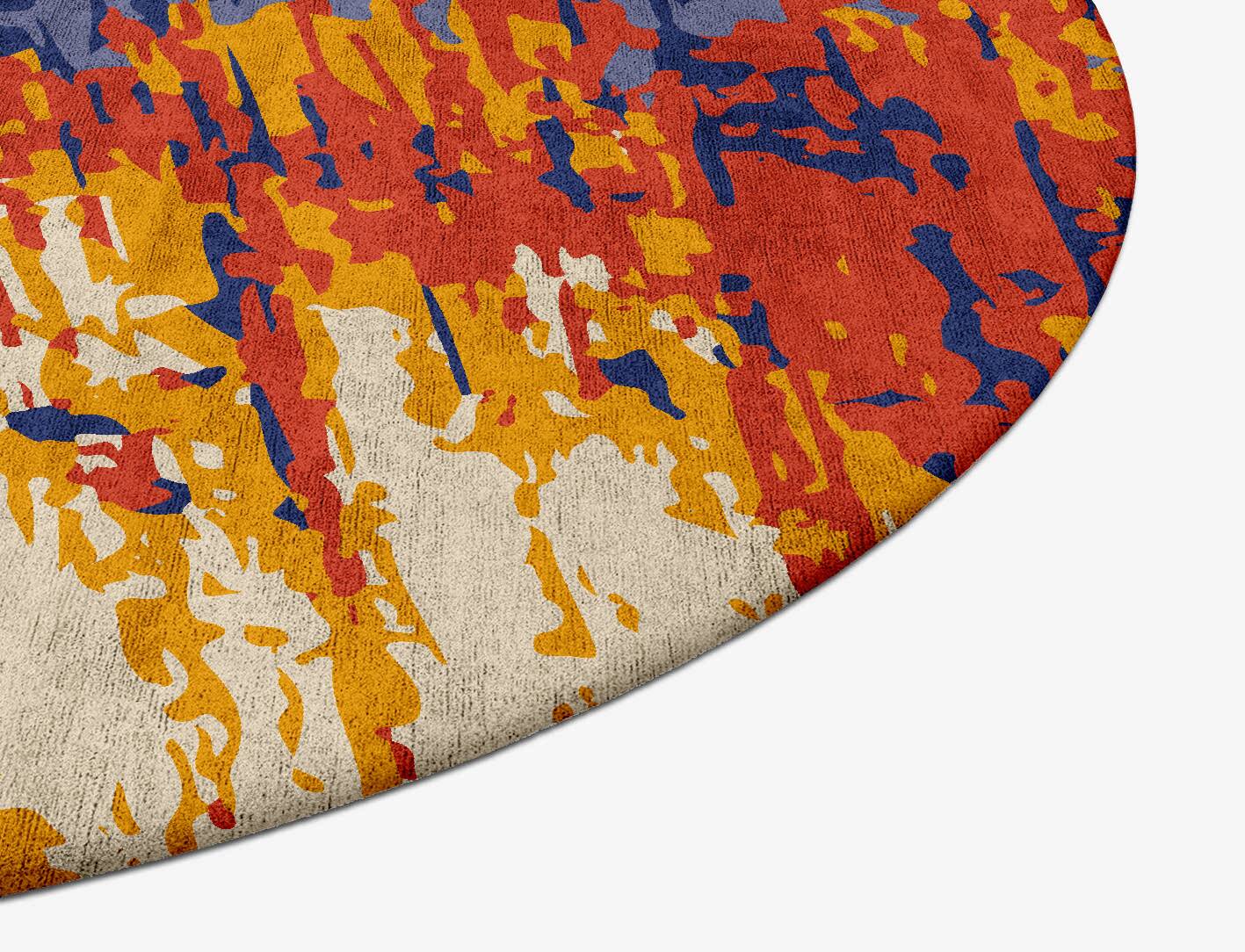 Half & Half Surface Art Oval Hand Tufted Bamboo Silk Custom Rug by Rug Artisan