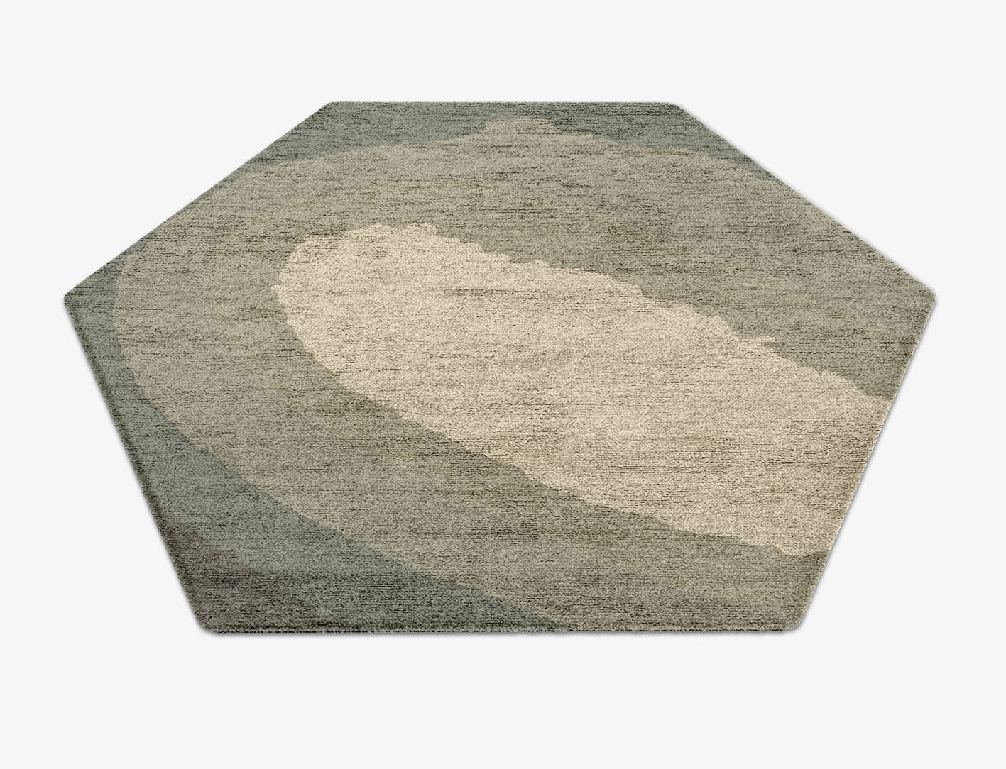 Hampstead Gradation Hexagon Hand Knotted Bamboo Silk Custom Rug by Rug Artisan