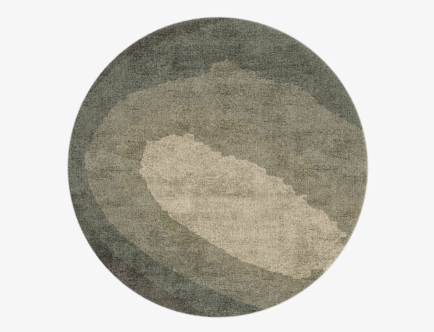 Hampstead Gradation Round Hand Knotted Bamboo Silk Custom Rug by Rug Artisan