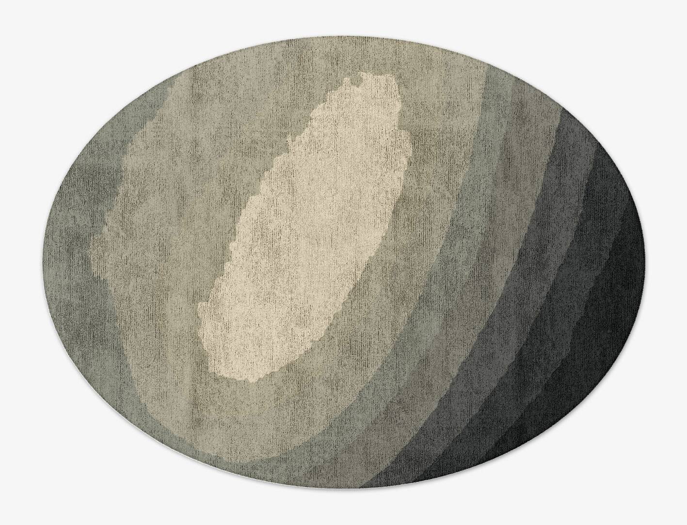 Hampstead Gradation Oval Hand Tufted Bamboo Silk Custom Rug by Rug Artisan