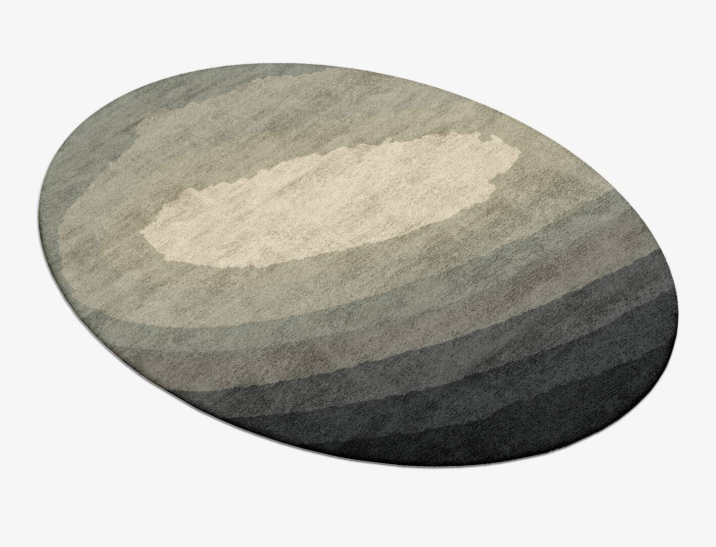 Hampstead Gradation Oval Hand Tufted Bamboo Silk Custom Rug by Rug Artisan
