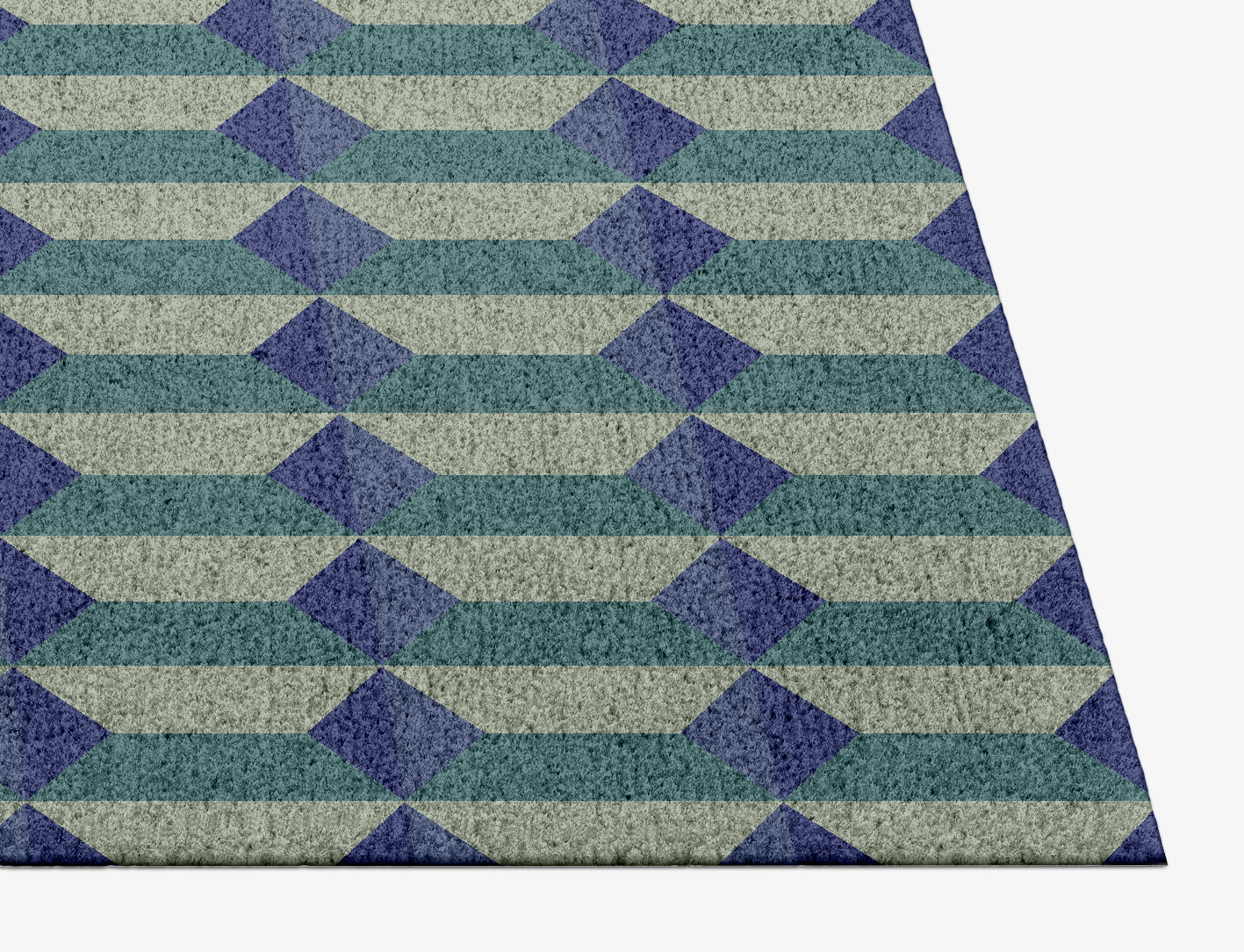 Hanging Lanterns Geometric Rectangle Hand Knotted Tibetan Wool Custom Rug by Rug Artisan