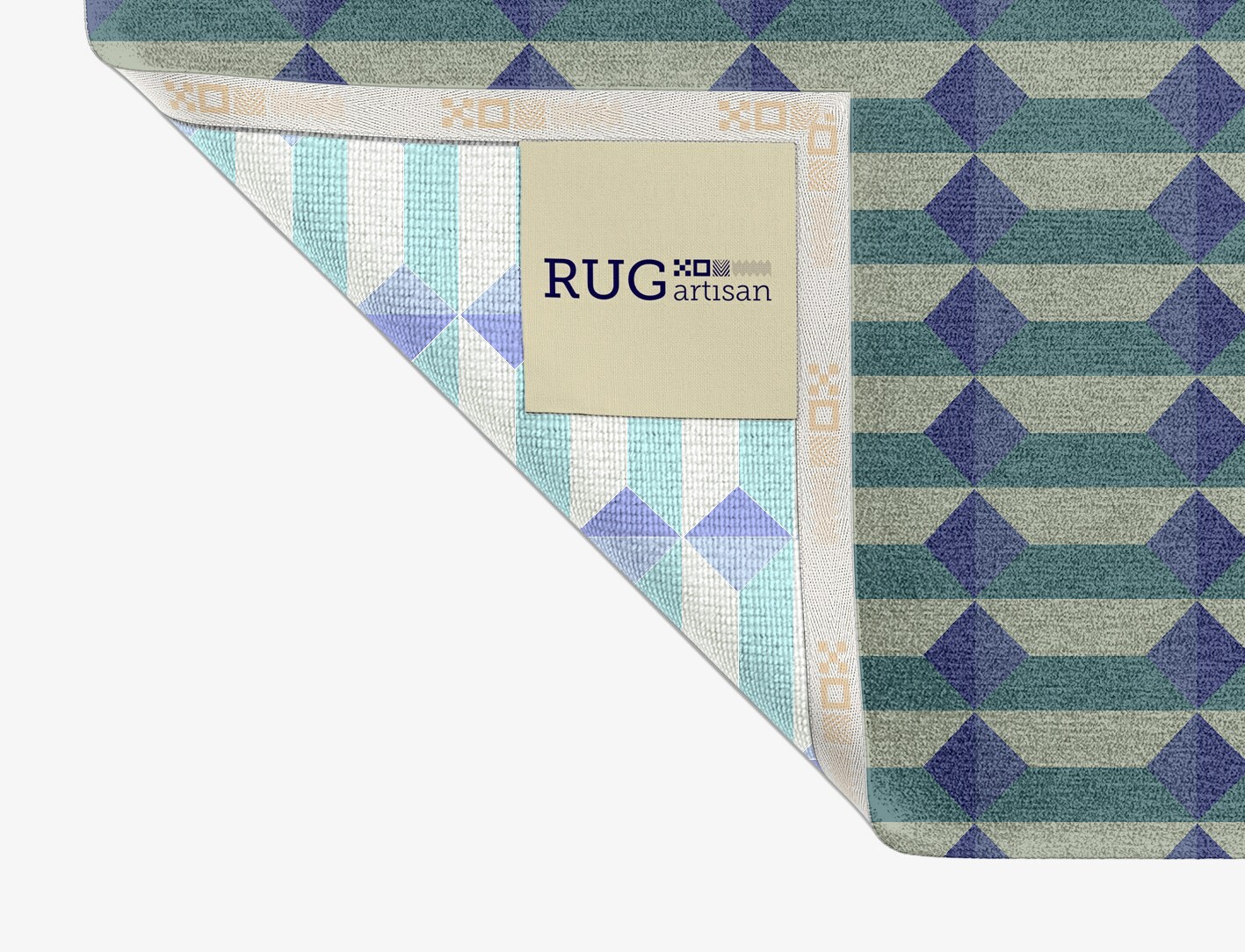 Hanging Lanterns Geometric Rectangle Hand Knotted Tibetan Wool Custom Rug by Rug Artisan