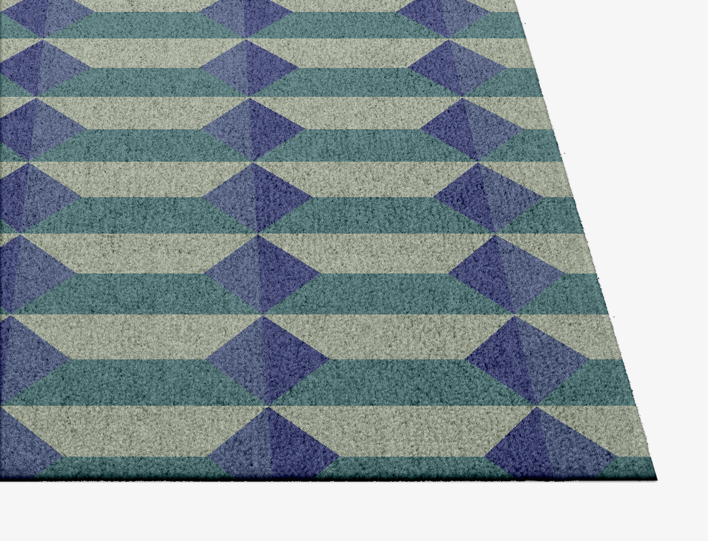 Hanging Lanterns Geometric Square Hand Knotted Tibetan Wool Custom Rug by Rug Artisan