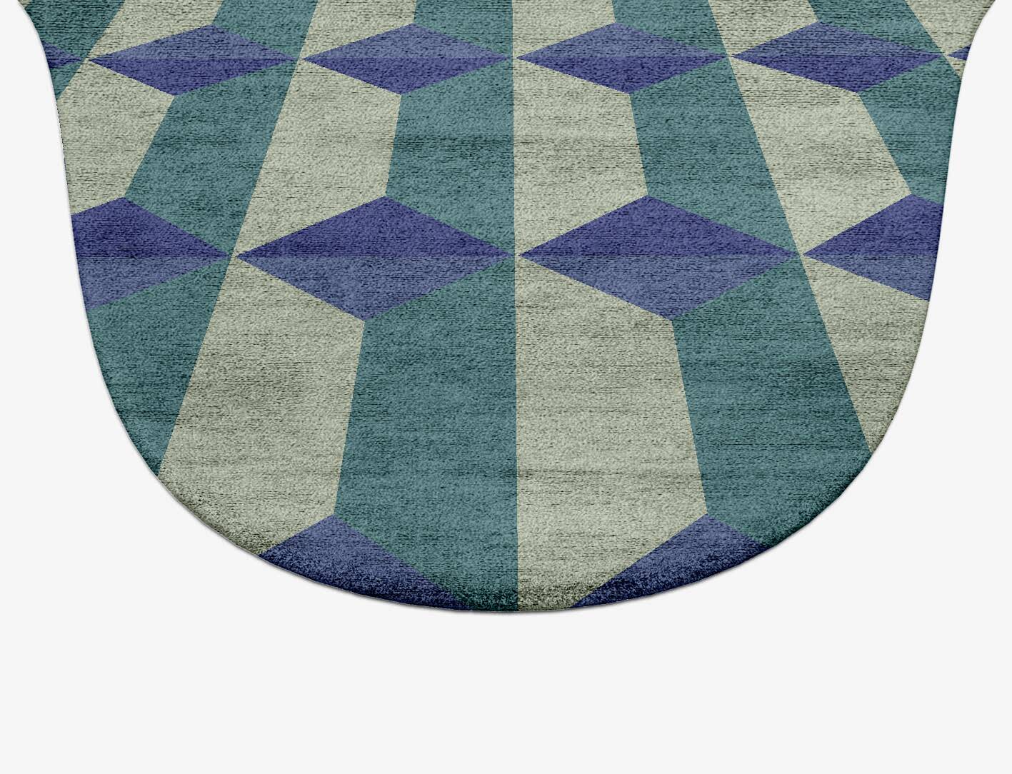 Hanging Lanterns Modern Geometrics Drop Hand Tufted Bamboo Silk Custom Rug by Rug Artisan