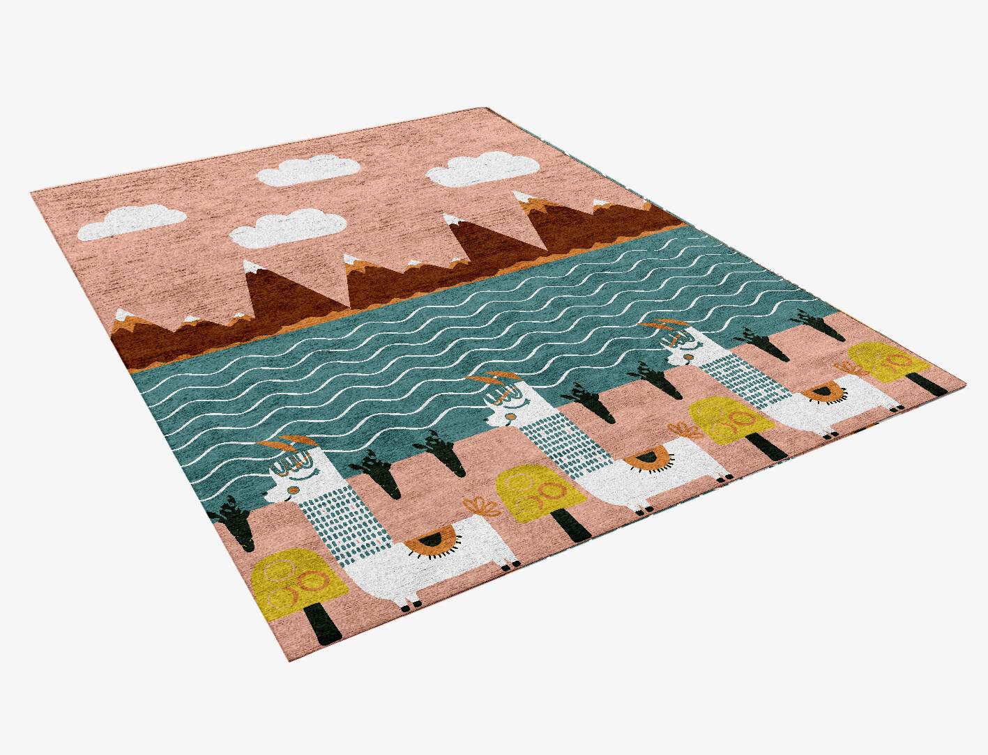 Happy Place Kids Rectangle Hand Knotted Bamboo Silk Custom Rug by Rug Artisan
