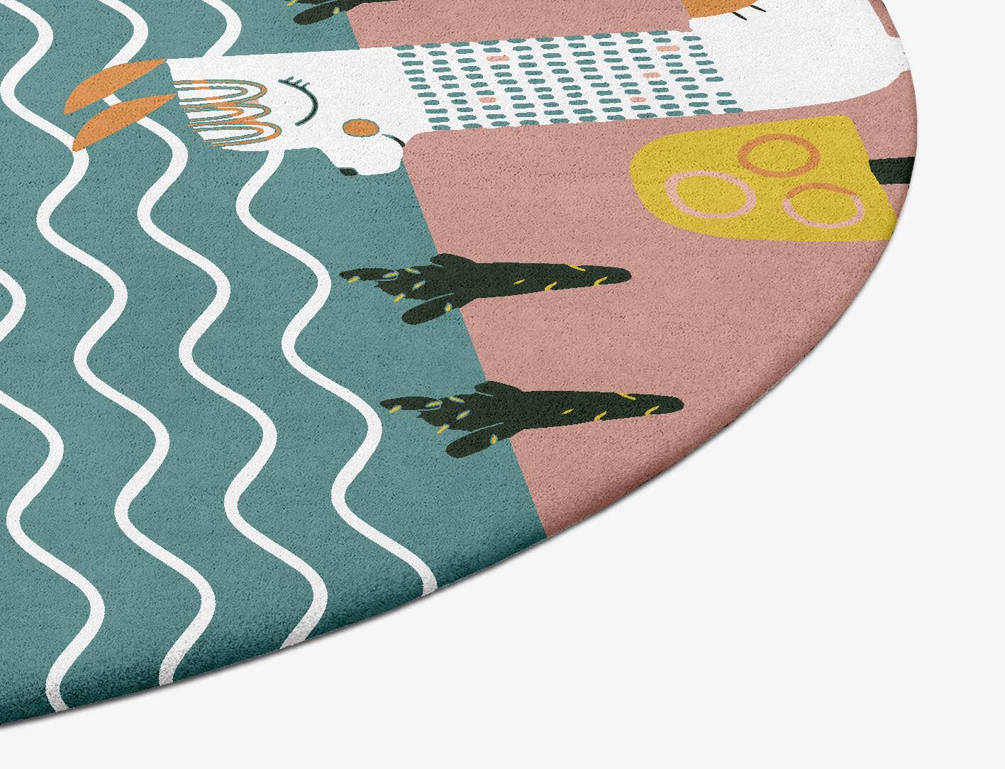 Happy Place Kids Oval Hand Tufted Pure Wool Custom Rug by Rug Artisan