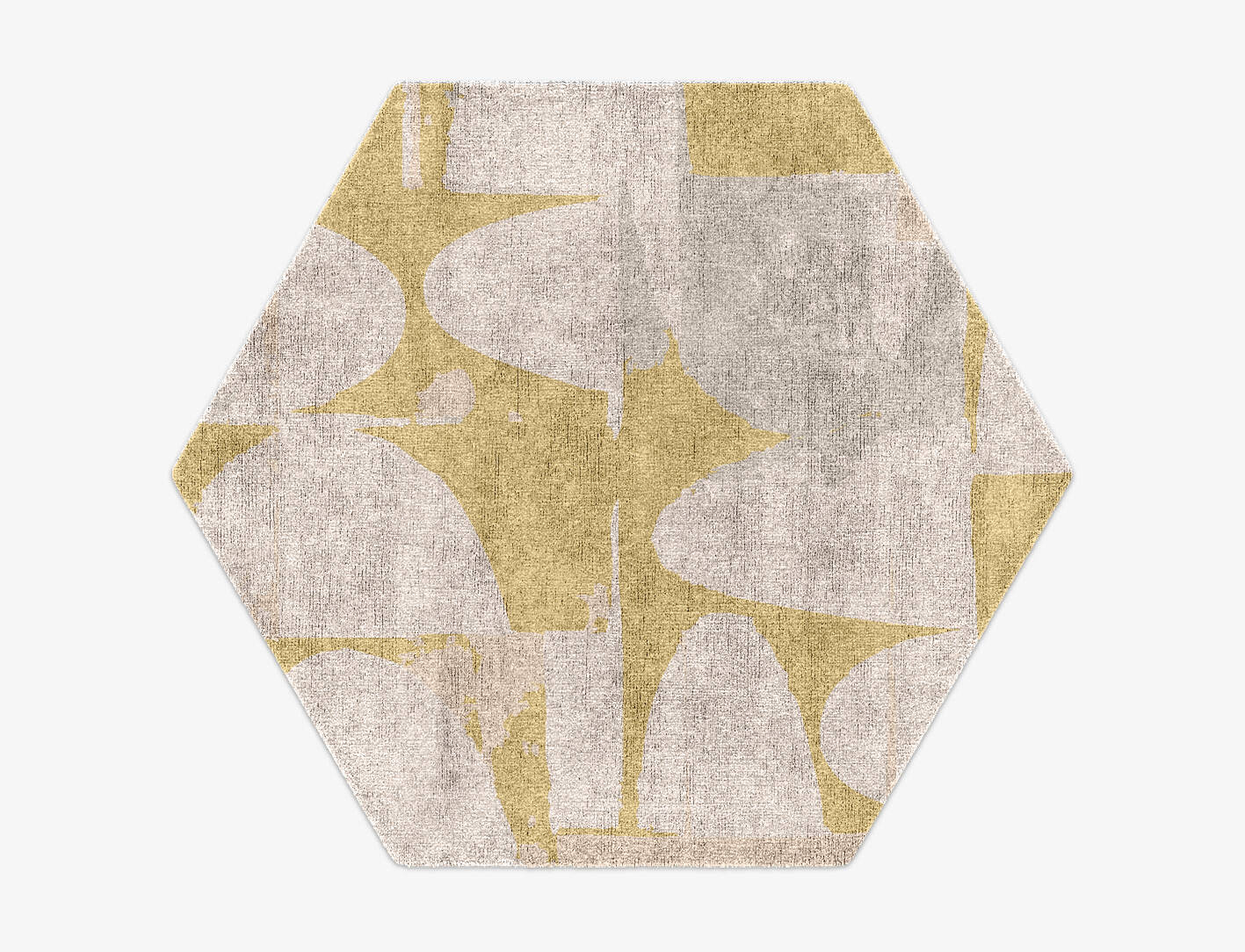 Harper Abstract Hexagon Hand Knotted Bamboo Silk Custom Rug by Rug Artisan