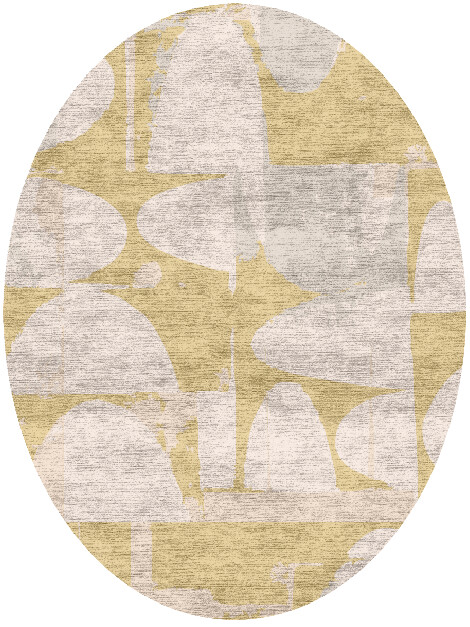 Harper Abstract Oval Hand Knotted Bamboo Silk Custom Rug by Rug Artisan