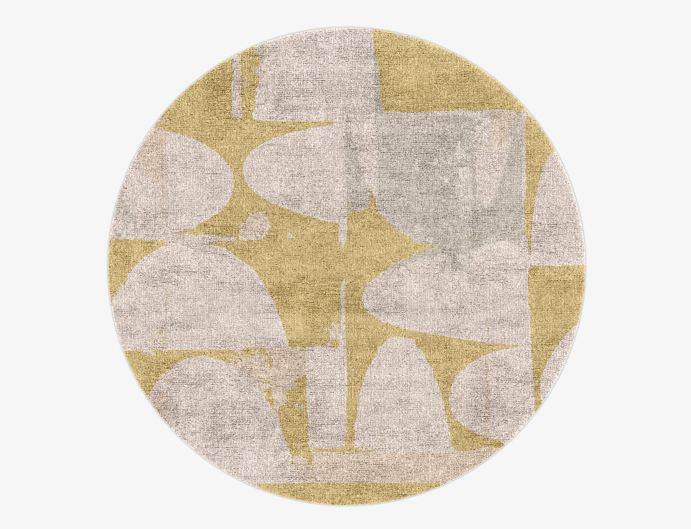 Harper Abstract Round Hand Knotted Bamboo Silk Custom Rug by Rug Artisan