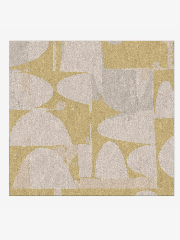 Harper Abstract Square Hand Knotted Tibetan Wool Custom Rug by Rug Artisan