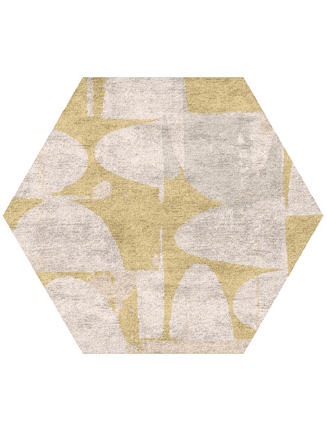 Harper Abstract Hexagon Hand Tufted Bamboo Silk Custom Rug by Rug Artisan