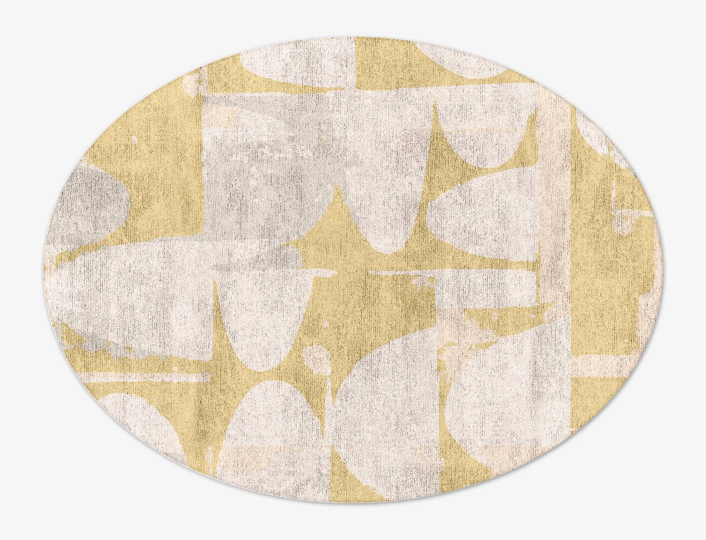 Harper Abstract Oval Hand Tufted Bamboo Silk Custom Rug by Rug Artisan