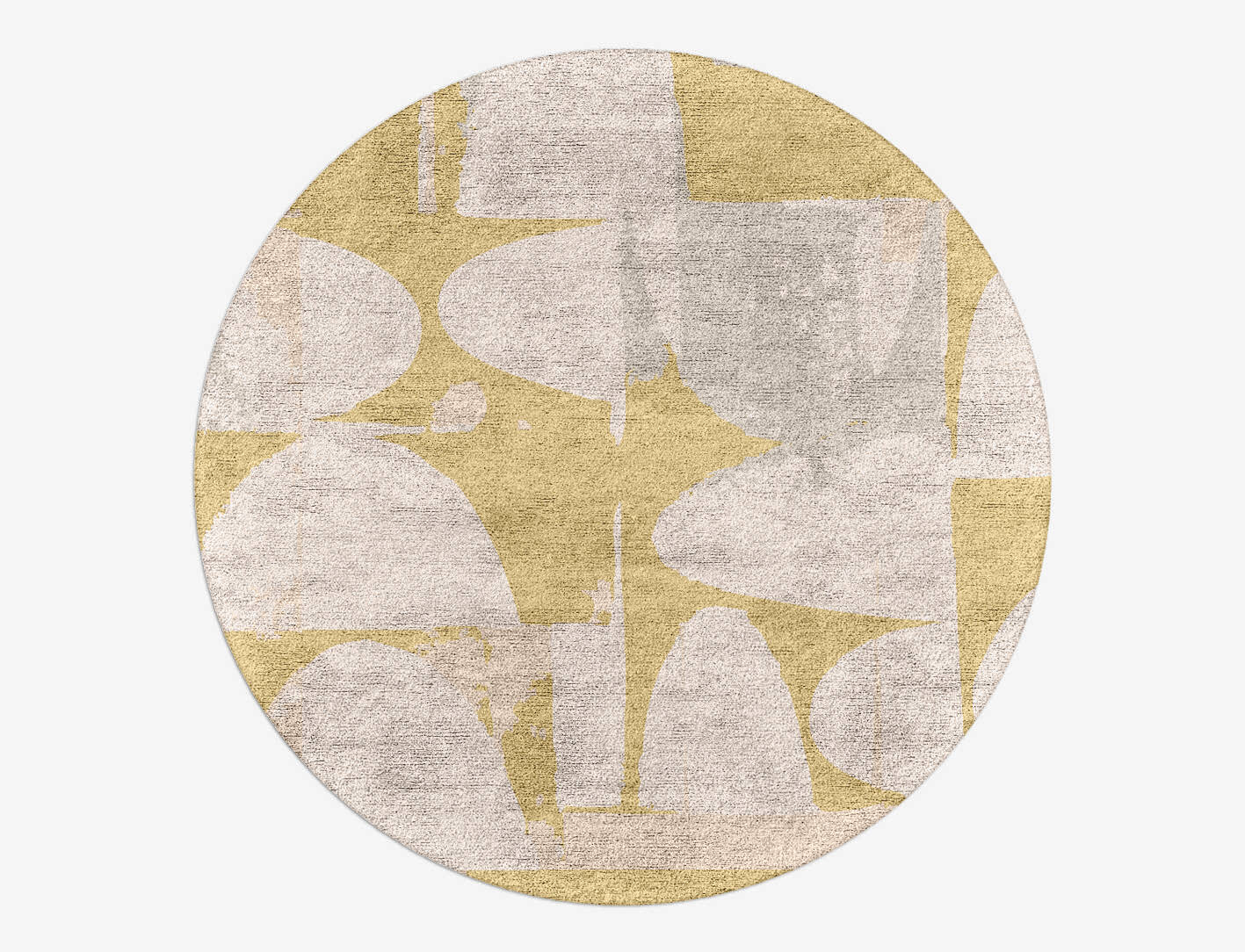 Harper Abstract Round Hand Tufted Bamboo Silk Custom Rug by Rug Artisan