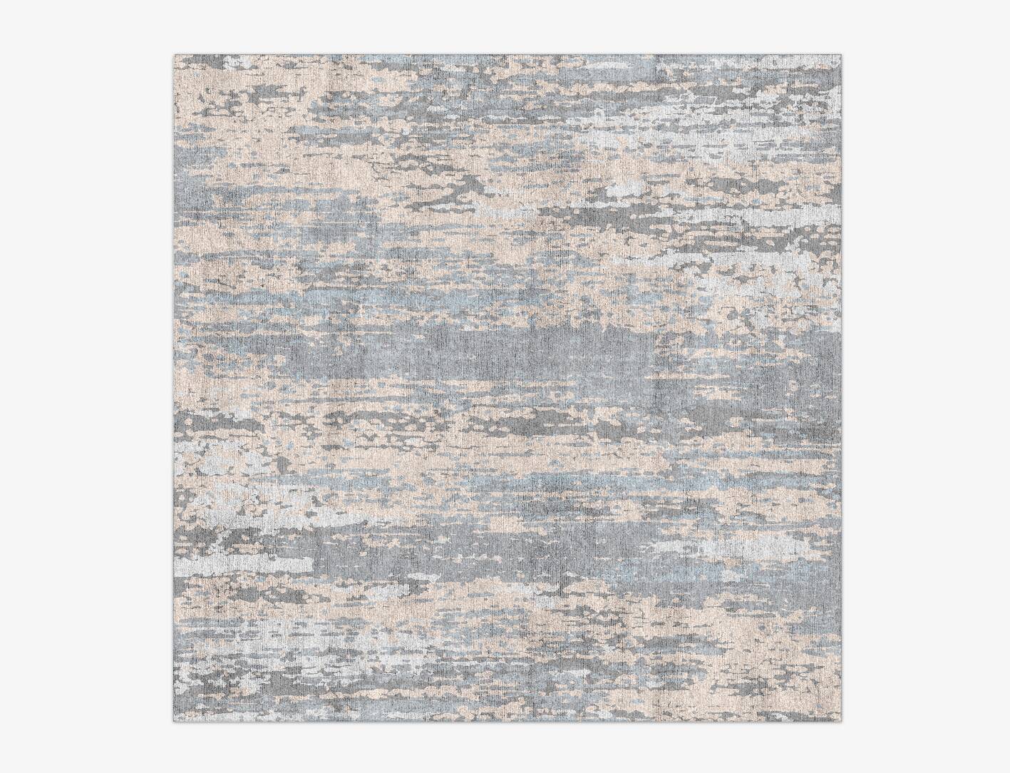 Haze Surface Art Square Hand Knotted Bamboo Silk Custom Rug by Rug Artisan