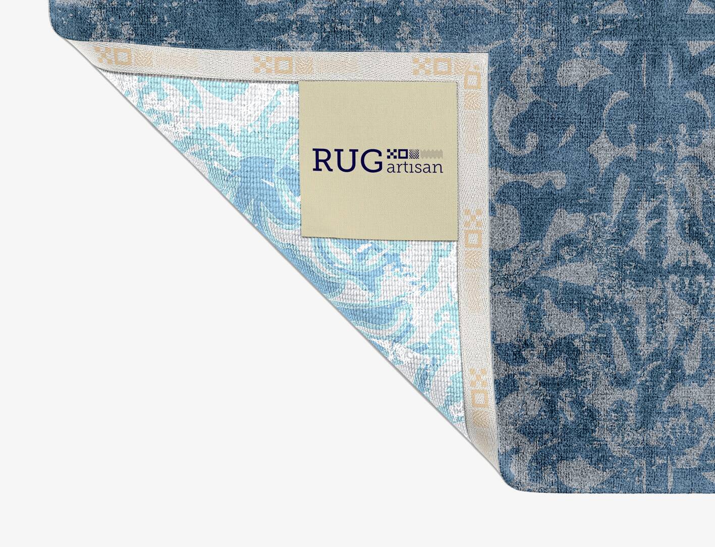 Hazy Prints Vintage Rectangle Hand Knotted Bamboo Silk Custom Rug by Rug Artisan