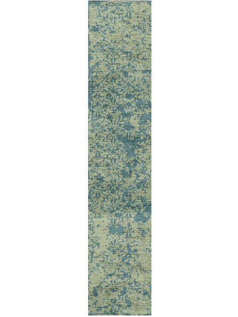 Hazy Scrawls Vintage Runner Hand Knotted Bamboo Silk Custom Rug by Rug Artisan