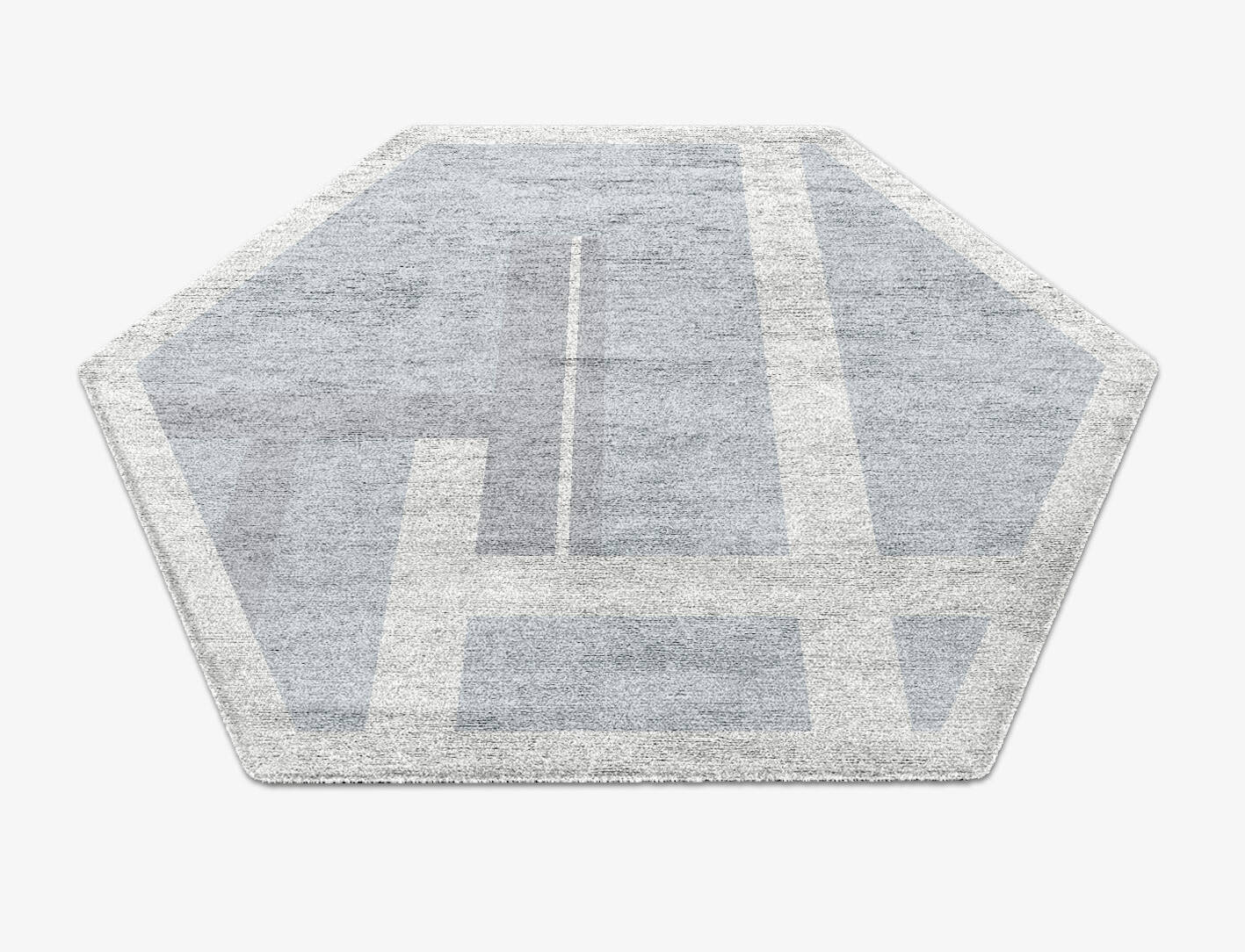 Heartsease  Hexagon Hand Knotted Bamboo Silk Custom Rug by Rug Artisan