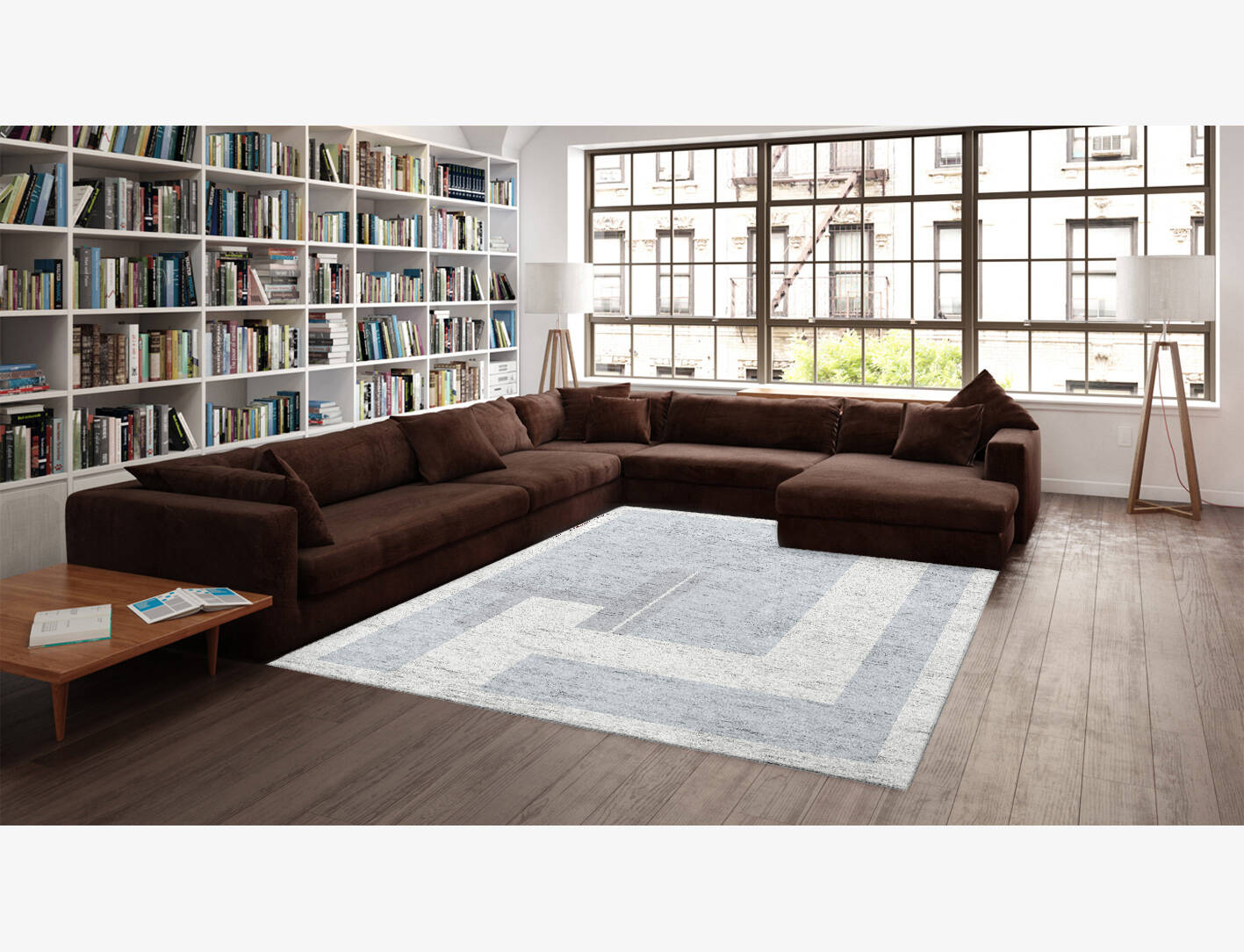 Heartsease  Rectangle Hand Knotted Bamboo Silk Custom Rug by Rug Artisan