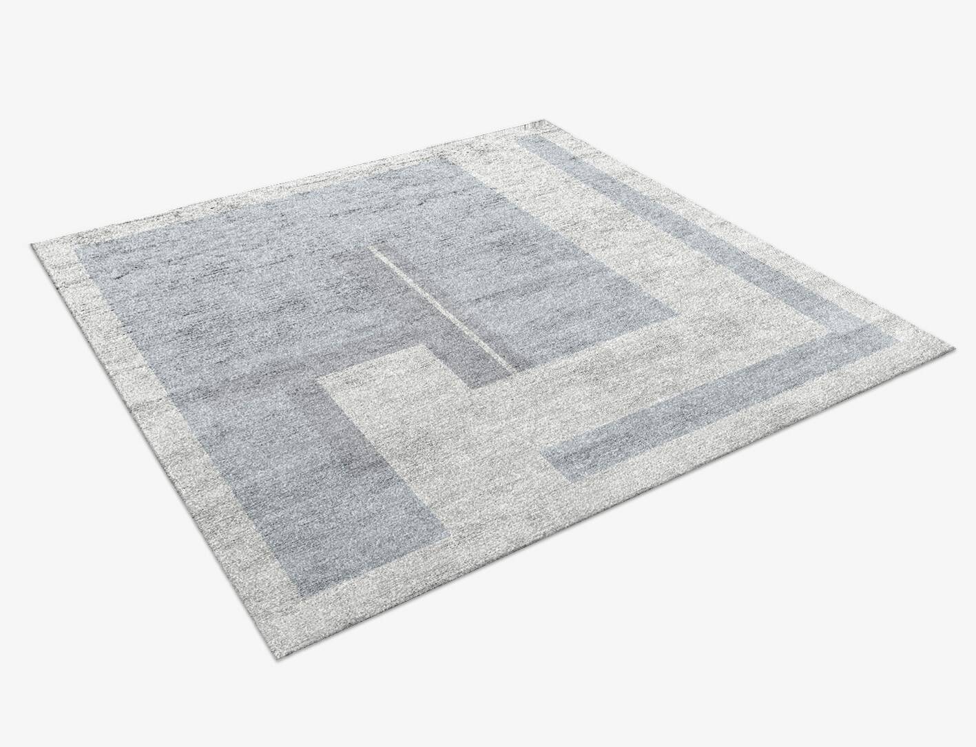 Heartsease  Square Hand Knotted Bamboo Silk Custom Rug by Rug Artisan