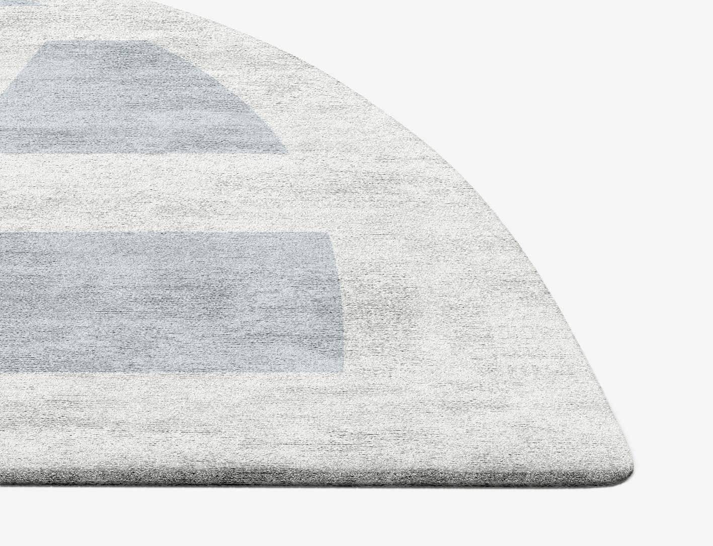 Heartsease  Halfmoon Hand Tufted Bamboo Silk Custom Rug by Rug Artisan