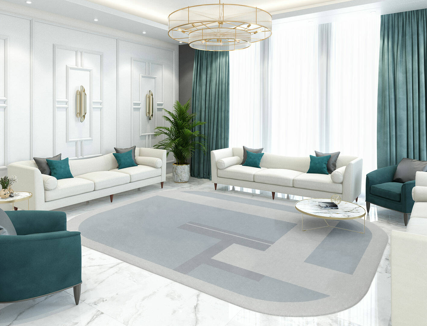 Heartsease  Oblong Hand Tufted Pure Wool Custom Rug by Rug Artisan