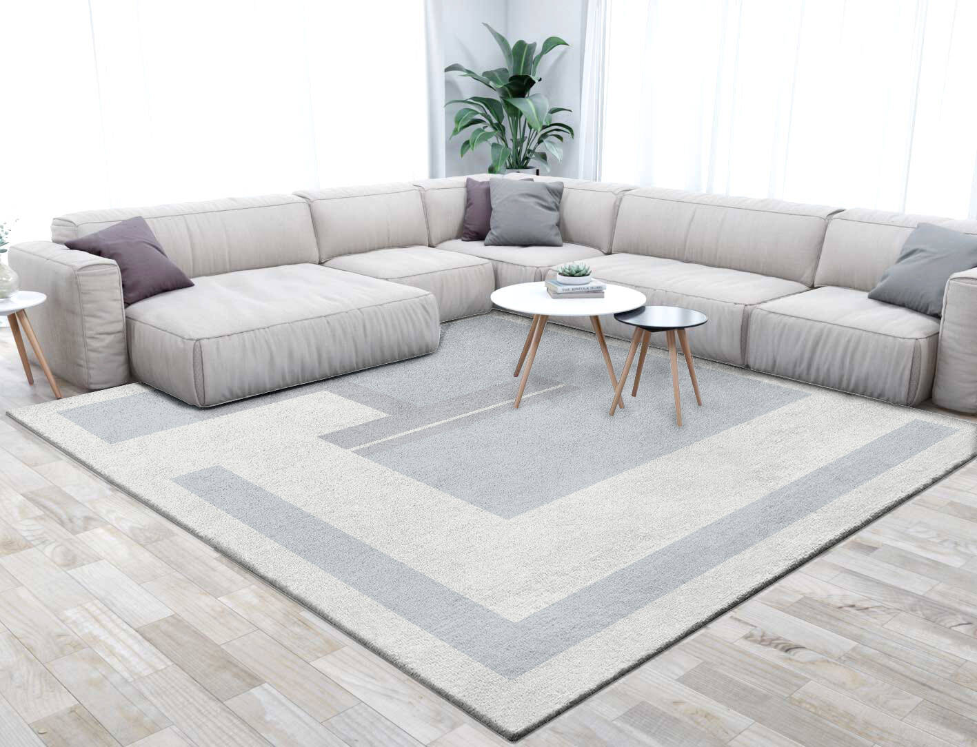 Heartsease  Square Hand Tufted Pure Wool Custom Rug by Rug Artisan