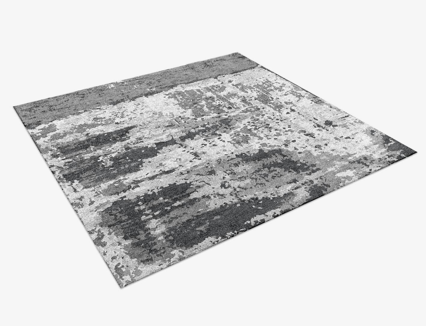 Heat Waves Surface Art Square Hand Knotted Bamboo Silk Custom Rug by Rug Artisan