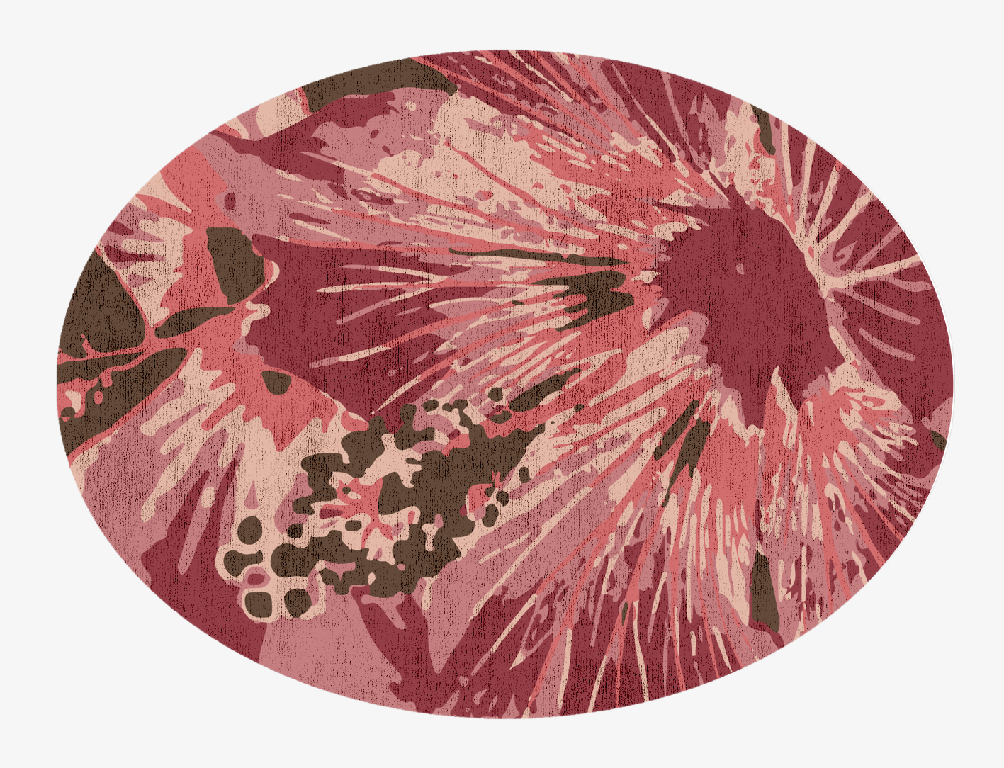 Heath Floral Oval Hand Knotted Bamboo Silk Custom Rug by Rug Artisan