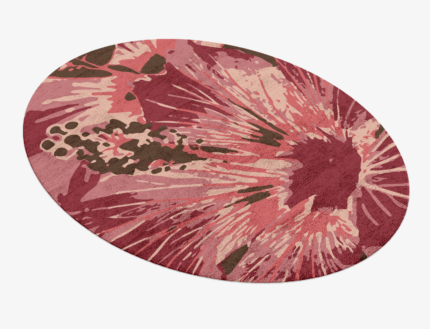 Heath Floral Oval Hand Knotted Bamboo Silk Custom Rug by Rug Artisan