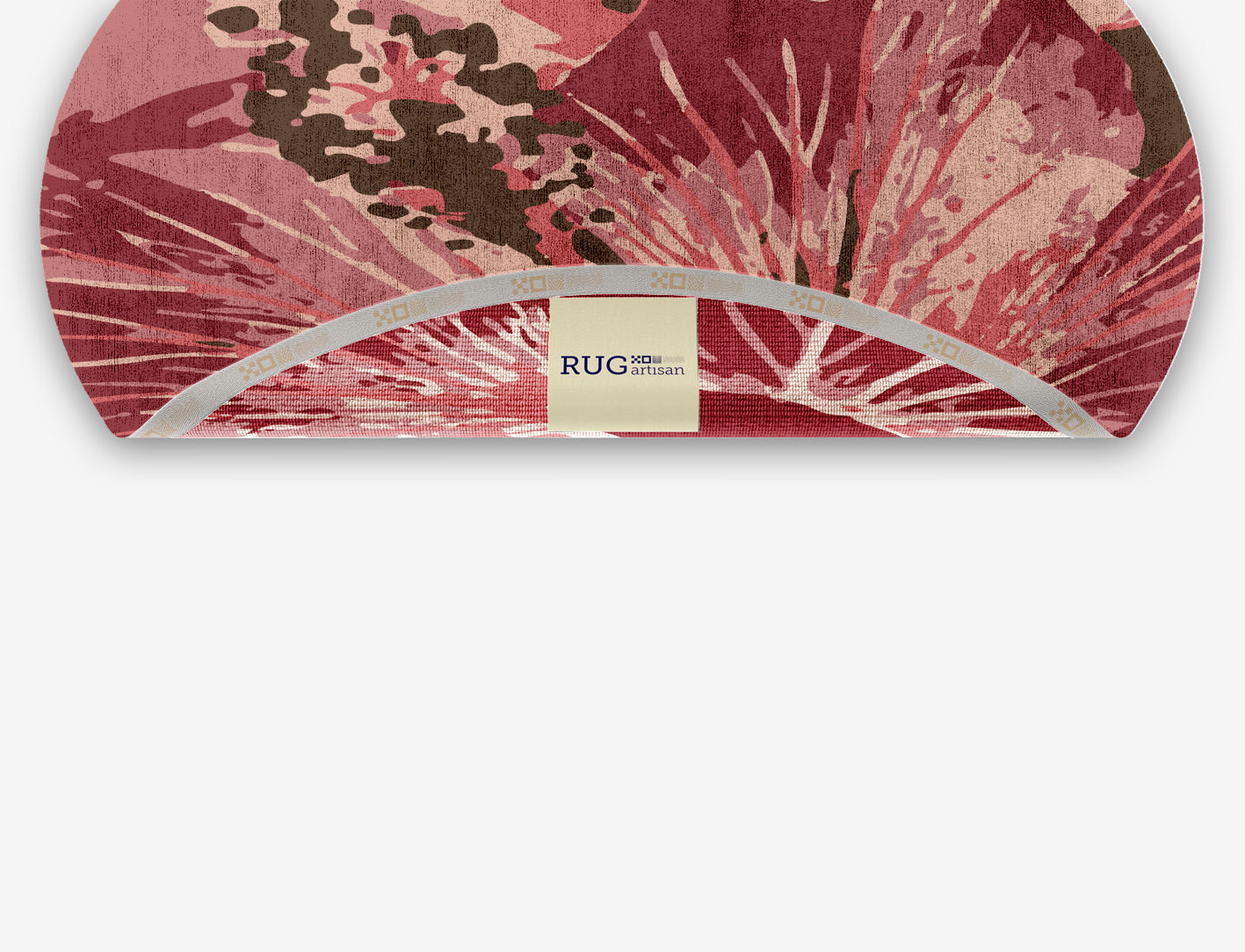 Heath Floral Oval Hand Knotted Bamboo Silk Custom Rug by Rug Artisan