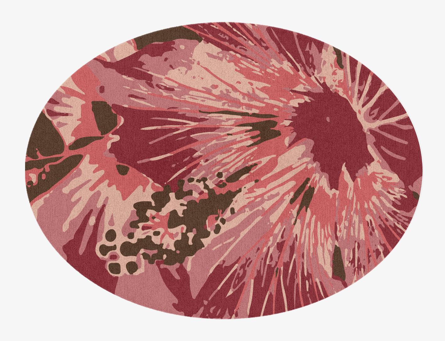 Heath Floral Oval Hand Knotted Tibetan Wool Custom Rug by Rug Artisan