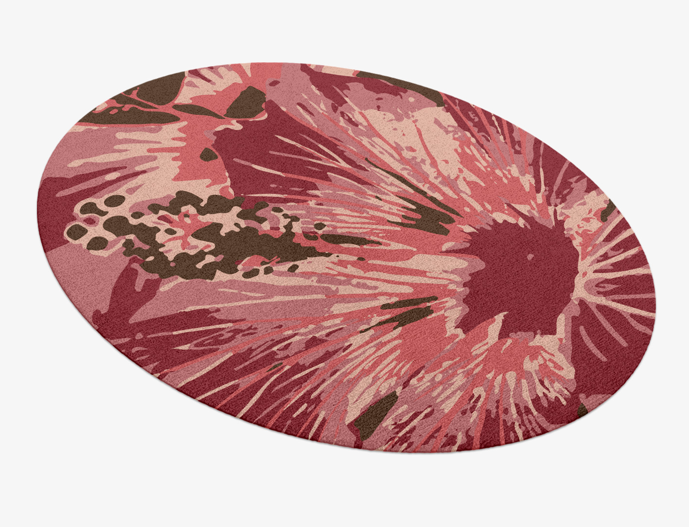Heath Floral Oval Hand Knotted Tibetan Wool Custom Rug by Rug Artisan