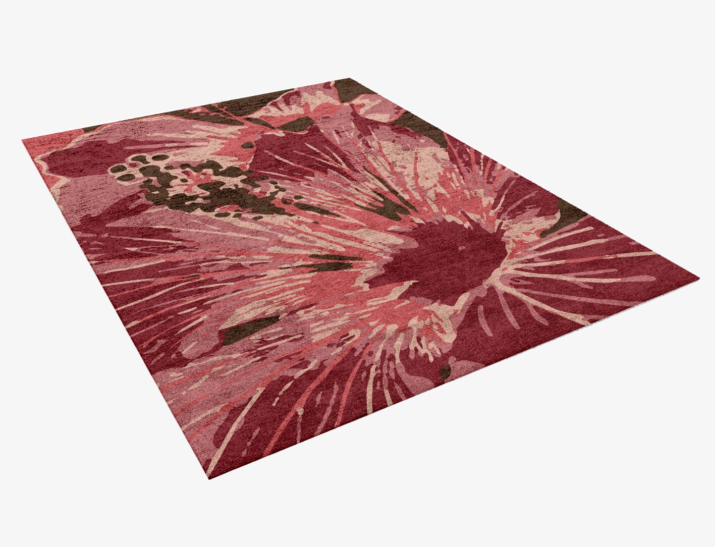 Heath Floral Rectangle Hand Knotted Bamboo Silk Custom Rug by Rug Artisan