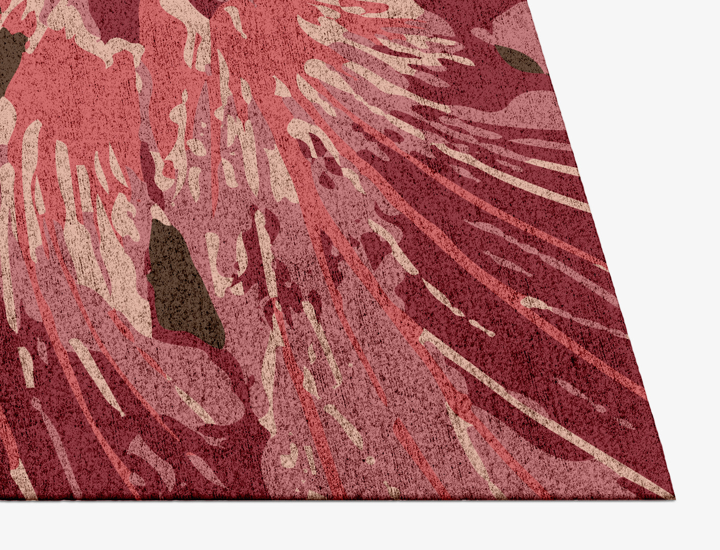 Heath Floral Rectangle Hand Knotted Bamboo Silk Custom Rug by Rug Artisan