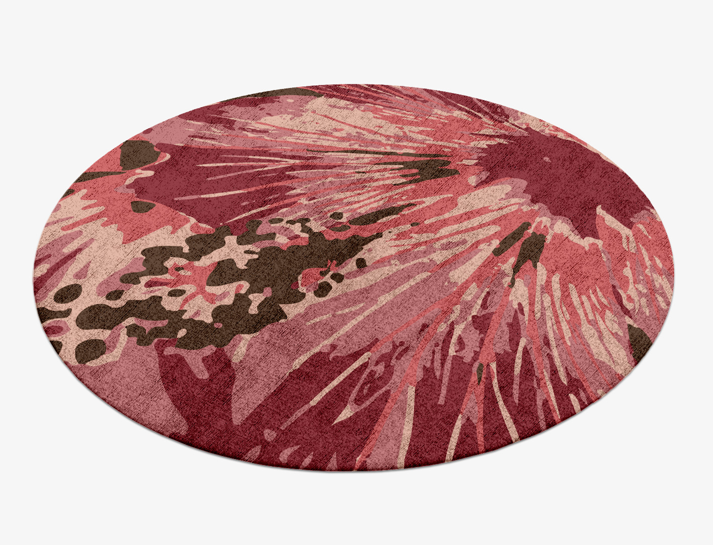 Heath Floral Round Hand Knotted Bamboo Silk Custom Rug by Rug Artisan